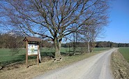 Infotafel am Wolfsradweg nördlich von Kringelsdorf