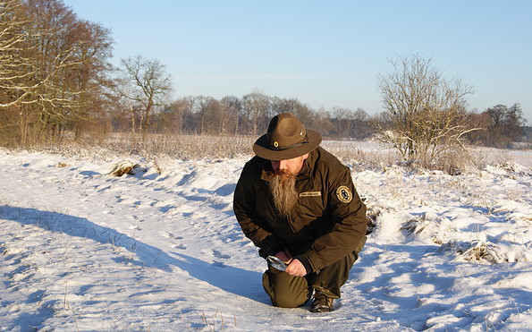 Spurensuche im Winter, Foto: Naturwacht/UweAlbrecht