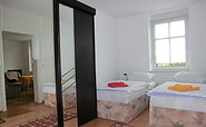 Schlafzimmer der Ferienwohnung an der Oder in Oderberg, Foto: Rudolf Hintze