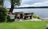 Terrasse am See der Ferienwohnungen &amp; Bungalow am Oderberg See, Foto: Renate Peters