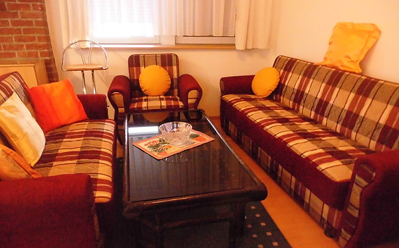 Wohnzimmer der Ferienwohnung Vogel in Lichterfelde, Foto: A. Hinneberg