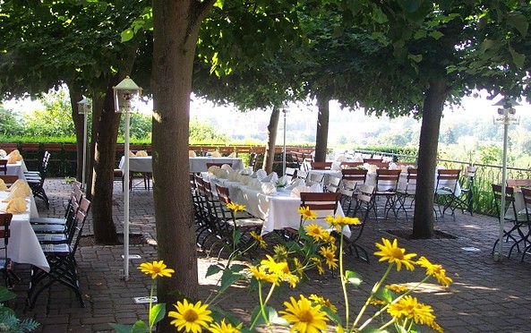 The restaurant terrace, photo: Restaurant on Pfingstberg