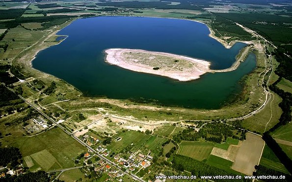 Der Gräbendorfer See aus der Luft, Foto: Stadt Vetschau/Spreewald
