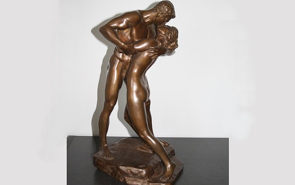 Bronzeguss des Wiedersehens, Bildhauer Ferdinand Lepcke, Foto: Foto: Kunstgussmuseum Lauchhammer