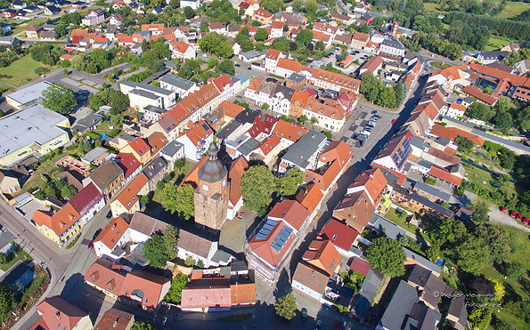Die Vetschauer Altstadt von oben, Foto: Holger Neumann