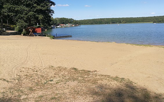 Bathing Area at Lake Große Zechliner See in Beckersmühle 