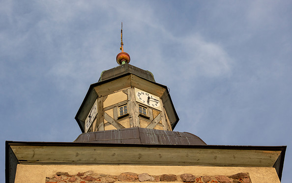 Neubarocker Fachwerkturm mit Schweifhaube und achteckiger Laterne, Foto: TMB-Fotoarchiv/ScottyScout