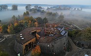 Aufsteigender Nebel über der Blumberger Mühle, Foto: Blumberger Mühle