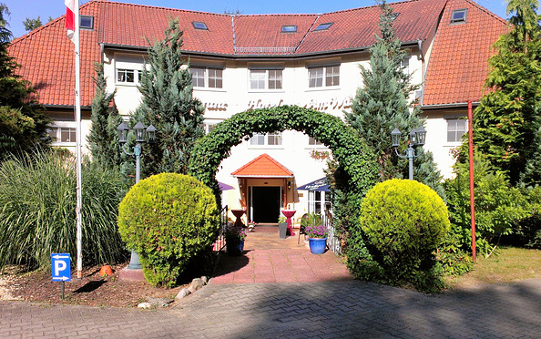 Der Eingangsbereich des &quot;Hotel am Wald&quot;, Foto: Hotel am Wald