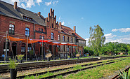 Bahnhof Rehagen Außeterasse, Foto: Tourismusverband Fläming e.V.