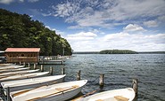 Boote am Bootsverleih Stechlinsee, Foto: TMB-Fotoarchiv/ Steffen Lehmann