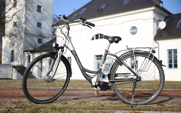 E-Bikes beim Fahrradverleih Mittelelbe, Foto: Christel Heppner