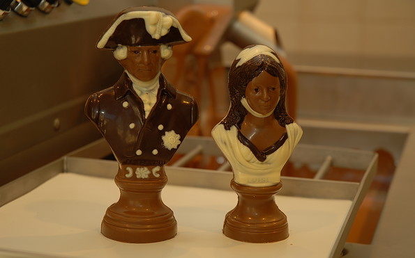 Fritz and Luise made of chocolate, picture: Confiserie Felicitas