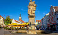 Altmarkt Cottbus mit Marktbrunnen, Foto: Andreas Franke