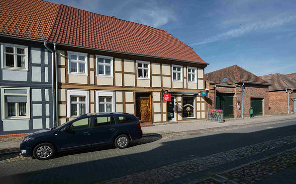 Kleine Fachwerkhäuser dominieren das Ortsbild in Lenzen, Foto: Yorck Maecke