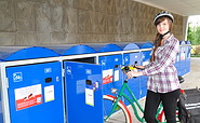 Fahrradboxen hinter der Stadthalle Cottbus, Foto: CMT Cottbus