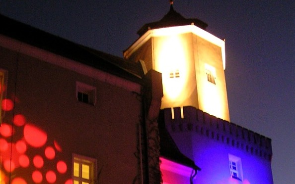 Schloss Spremberg beleuchtet in der Museumsnacht