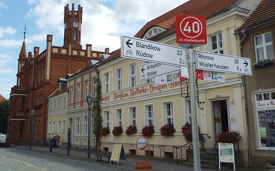 (Kyritz von oben, Foto: Tourismusverband Prignitz e.V., TV Dosse-Seenland e.V.)
