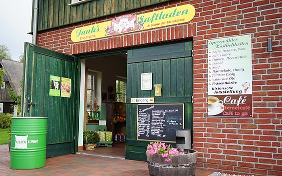 Saftladen der Mosterei Jank Burg in (Spreewald); Foto: Mosterei Jank