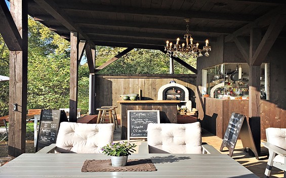 Gartenlokal im Elbeglück, Foto: Pension am Elbdeich