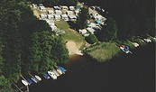 Luftbild vom Campingplatz, Foto: Steinablage D100 Rheinsberg e.V.