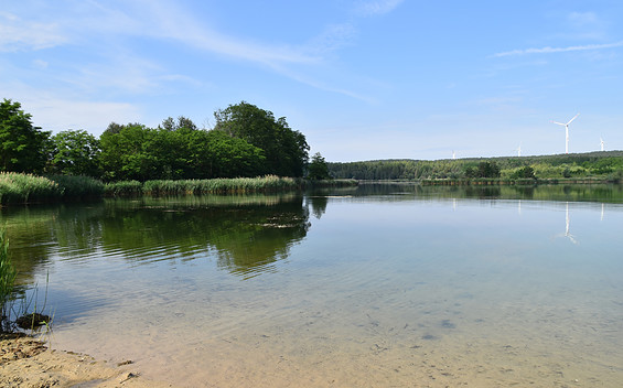 Natural Bathing Area at the Quarry Lake in Bresinchen
