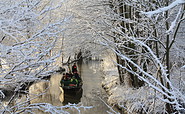 Glühweinkahnfahrt im Spreewald im Winter, Foto: Bootshaus am Leineweber