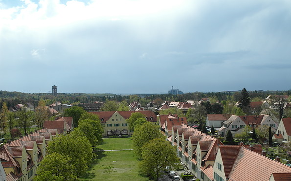 Blick vom Kirchturm über Anger, Foto: Kulturkirche Lauta