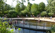 Wasserspielplatz auf der Schlossinsel Lübben, Foto: Tourismusverband Spreewald