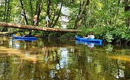 Beginn einer Kajaktour auf dem Rhin gegenüber unserem Haus