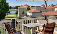 Loggia zu Fewo Ronja mit Blick auf das Schloss