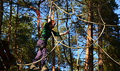 Klettern an der Kletterspinne, Foto: Kletterwald Schorfheide, Lizenz: Kletterwald Schorfheide