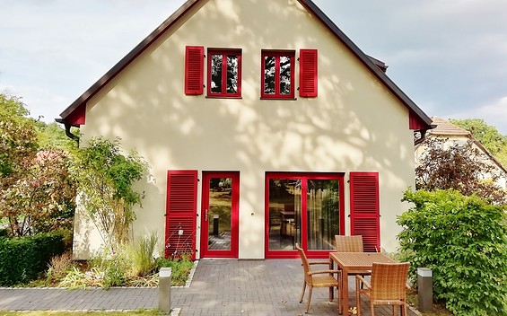 Ferienwohnung Anemone mit Terrasse, Foto: Ulrike Haselbauer, Lizenz: Tourismusverband Lausitzer Seenland e.V.