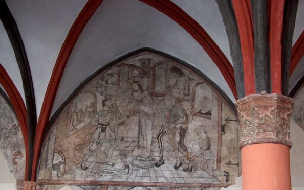 Dominikanerkloster Prenzlau - Wandmalerei im Refektorium, Foto: U. Meyer, Lizenz: Dominikanerkloster Prenzlau
