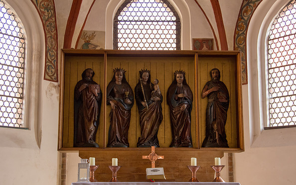 Medieval wooden figures in the altar shrine, Foto: TMB-Fotoarchiv/ScottyScout, Lizenz: TMB-Fotoarchiv/ScottyScout