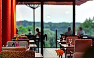 Wintergartenblick auf die Terrasse