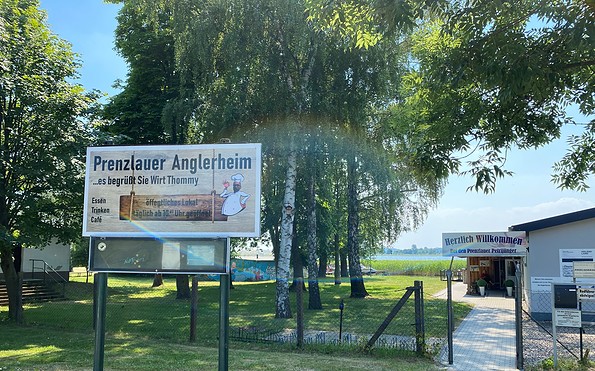 Anglerheim Prenzlau Eingang , Foto: Alena Lampe