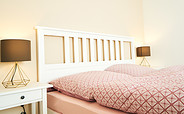 Schlafzimmer mit Doppelbett im Ferienhaus am Wandlitzsee, Foto: Ferienhaus am Wandlitzsee, Lizenz: Ferienhaus am Wandlitzsee
