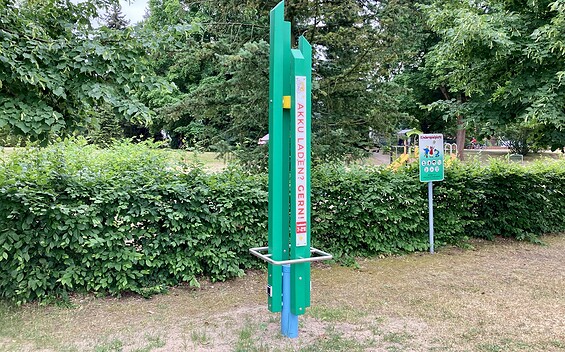 E-bike charging station in Bad Saarow (Pieskow)