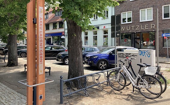 Charging station on the Storkow marketplace, Foto: Laura Beister, Lizenz: Seenland Oder-Spree