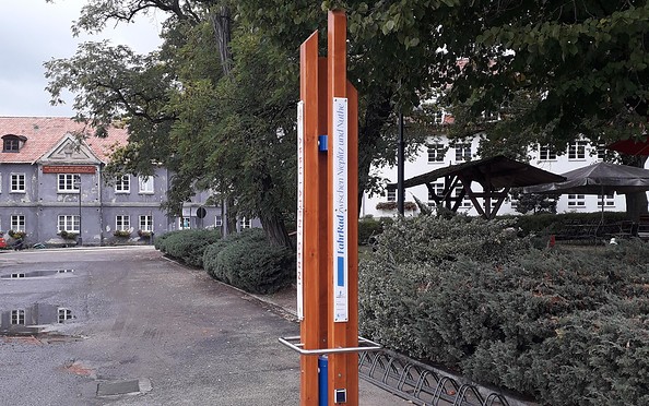 Ladestele am Biergarten in der Friedensstadt Weißenberg, Foto: Stadt Trebbin