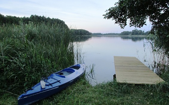 Naugarten,  Badestelle Naugartener See, bathing lake