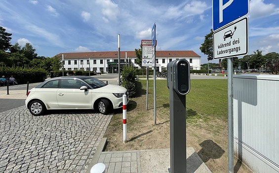Charging station at the Helios Hospital Bad Saarow