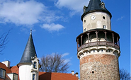 Der Turm von Schloss Wiesenburg, Foto: TMB-Fotoarchiv/Wieck