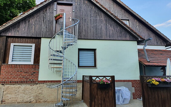 Eingang zur oberen Ferienwohnung 40 qm