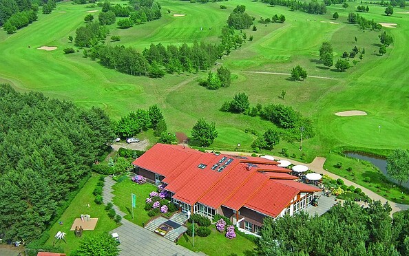 Clubhaus von oben, Foto: Golfclub Kallin e.V., Lizenz: Golfclub Kallin e.V.