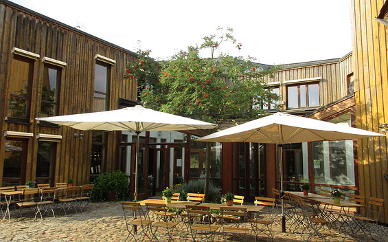 Blumberger Mühle Gastronomie Außenbereich , Foto: Anet Hoppe