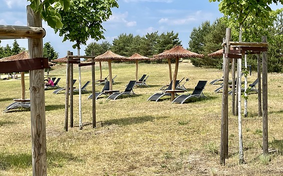 Sitz- und Entspannungsmöglichkeiten an der Strandbar "Markise" , Foto: Andre Markwitz, Lizenz: Andre Markwitz