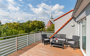 Beispiel für wohnen im Apartmenthaus mit Terrasse, Foto: Nico Thäle, Lizenz: Lausitzer Seenland Apartmenthaus uG