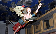 Baptism angel in the Fischerkirche Ferch, Foto: Gemeinde Schwielowsee